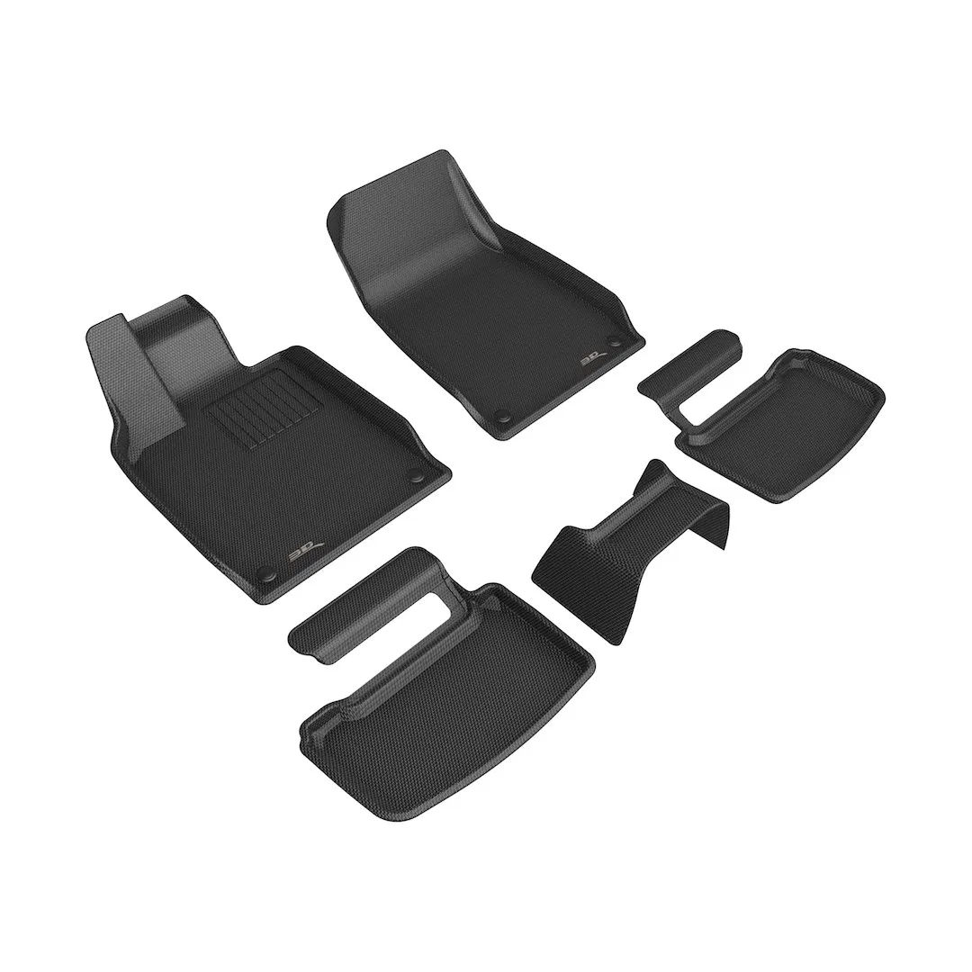 L1AD07701509 – 3D MATS/U-AC Floor Liner, Black Custom Fit Raised Edge Thermoplastic Rubber Of Carbon Fiber Texture 5 ...